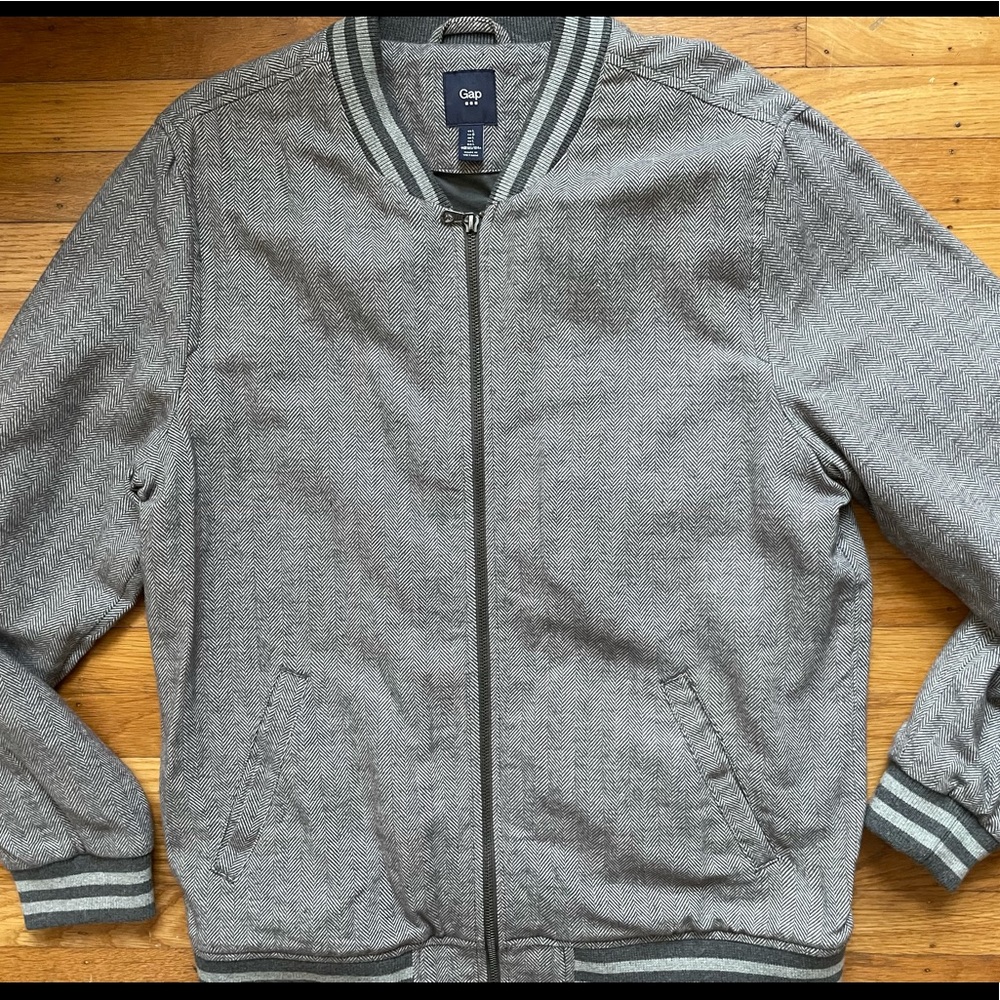 GAP Herringbone pattern Bomber jacket